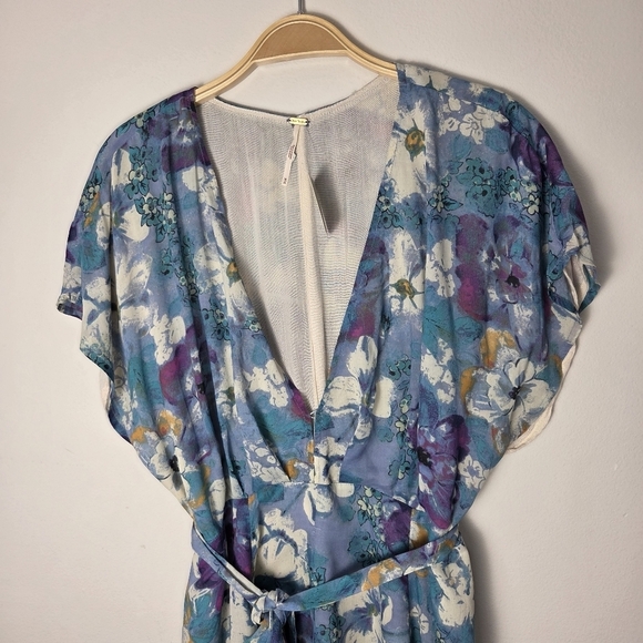NWT Free people Freddy Floral Belted Wrap Mini Dress - Picture 8 of 11